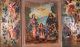 Carved Wooden Altarpiece Painting Sacred Family,  Peru - Cusco Colonial Barroque Latin American photo 2