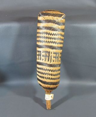 Rare Amazon Indian Woven Basket Rattle - 