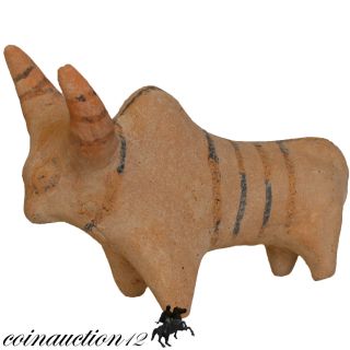 Perfect Indus Valley Terracotta Bull Statue 500 Bc photo