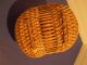 Primitive Vtg Americana Woven Splint Egg Gathering Buttock Basket Handle Euc Primitives photo 6