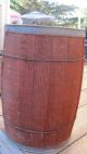 Old Antique Wood Barrel - Vintage Nail Keg - Primitive With Patina - Solid - Vgc Primitives photo 3