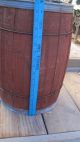 Old Antique Wood Barrel - Vintage Nail Keg - Primitive With Patina - Solid - Vgc Primitives photo 6