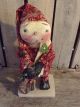 Primitive Grungy Snowman With Stocking Christmas Doll Primitives photo 10