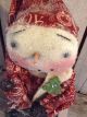 Primitive Grungy Snowman With Stocking Christmas Doll Primitives photo 6