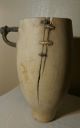 Antique Wooden Water Pitcher Early American,  Primitive With Leather Handle Primitives photo 3
