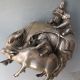 Chinese Tibetan Silver Hand Work Statue - - - - Cattle & Children Nr Other Antique Chinese Statues photo 8