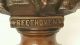 19th Century Bronze Bust Of Ludwig Van Beethoven Signed Founder Mark Metalware photo 6
