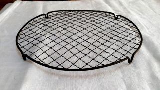 French Antique Crimped Wire Pie Cooling Rack Kitchen Tool Baker Rack C.  1900 photo