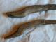 Antique Primitive Wood Old Metal Iron Hand Made Rustic Farm Naive Pocket Knife Primitives photo 3