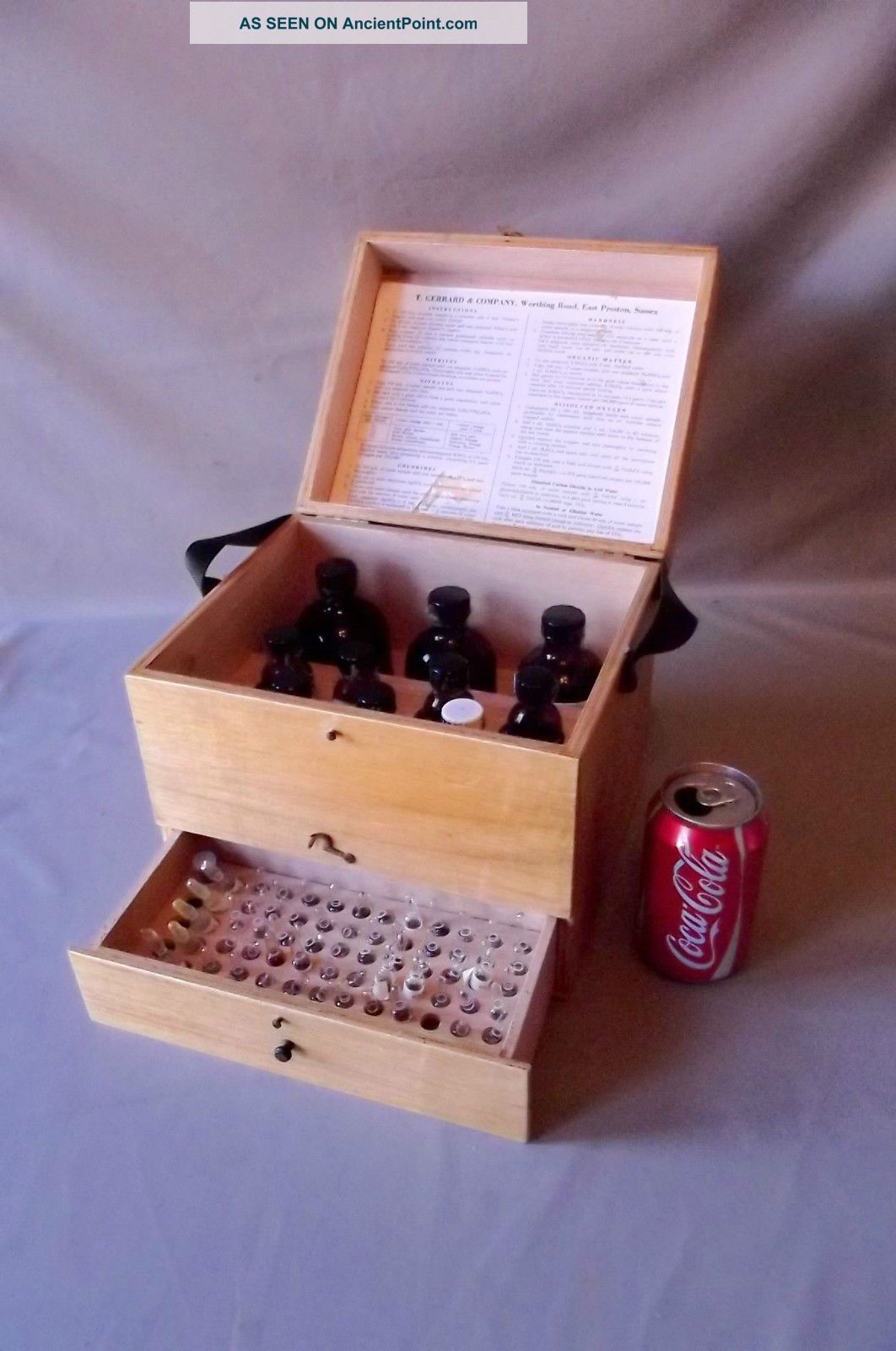 Colourmetric Water Analysis Outfit,  Vintage (chemistry) By T.  Gerrard Other Antique Science Equip photo