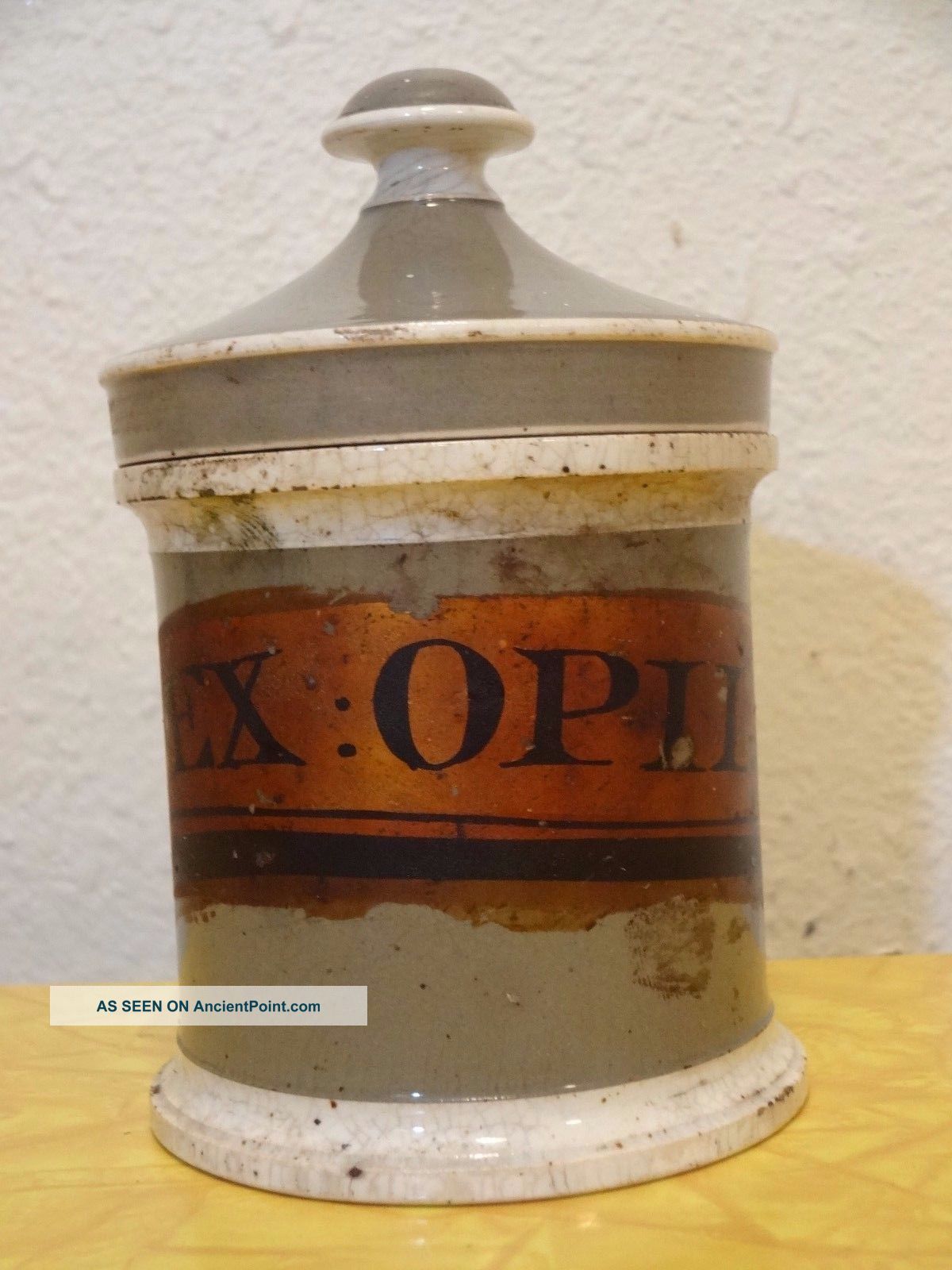 Antique 1800s Extract Of Opium Apothecary Jar Druggist Bottle Bottles & Jars photo