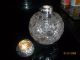 Large Antique Cut Glass Silver Top Perfume Bottle - Chester 1897 Bottles photo 4