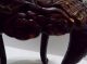 Vintage Antique Short Carved Walnut Round 3 Leg Plant Stand Accent Table (r8 - 9) 1900-1950 photo 7