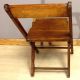 Vintage Snyder Antique Wood Oak Wooden Folding Chair 1900-1950 photo 2