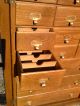 Antique Industrial 15 Drawer Wood Cabinet Apothecary Parts Hardware Chest Doors 1900-1950 photo 1