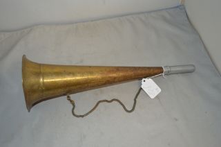 Boat ' S Fog Horn With Nickel Mouthpiece Vintage Boat Foghorn photo