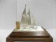 The Sailboat Of Silver Of The Most Wonderful Japan.  2masts.  A Japanese Antique. Other Antique Sterling Silver photo 2