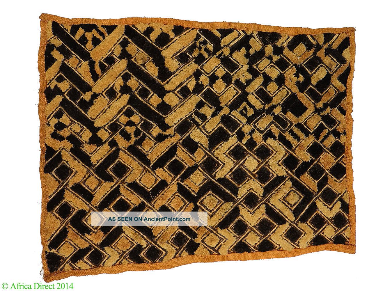 Kuba Raffia Square Kasai Velvet Textile Boutallah African Was $89 Other African Antiques photo