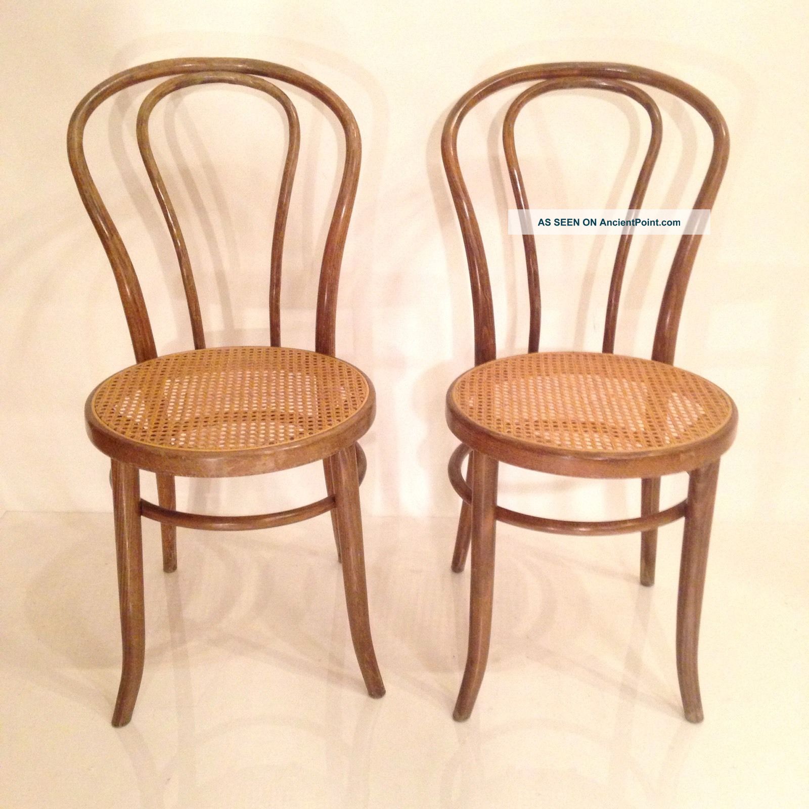 Vintage Thonet Bentwood Victorian Parlor Bistro Chairs Cane Seats 1900-1950 photo
