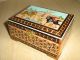 Vintage Persian Khatam Marquetry Jewelry/trinket Box Wooden Inlaid Hand Painted Middle East photo 3