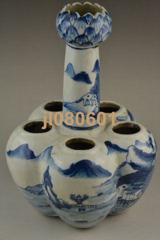 Collectible China Handwork Porcelain Carving 6 Top Painting War Big Vase photo