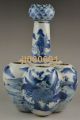Collectible China Handwork Porcelain Carving 6 Top Painting War Big Vase Vases photo 2