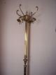 Ornate Antique Brass Hall Tree Lion Head Claw Foot Base Made In Italy Post-1950 photo 6