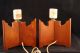 Mid - Century Modern Teak Lamps By Ab Ellysett Of Sweden No Globes Lamps photo 3