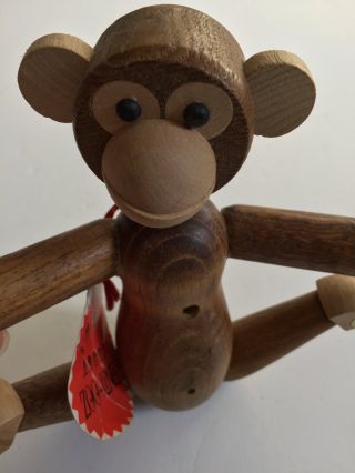 Vintage Japanese Kay Bojesen Era Mid - Century Teak Monkey Tissue Holder photo