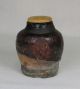 F753: Real Japanese Oldest Seto Pottery Ware Tea Caddy Over 300 Years Ago Tea Caddies photo 1