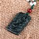 Hand - Carved Natural Green Hetian Jade Pendant And Necklace W Dragon @19 Other Antique Chinese Statues photo 2