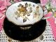 Queen Anne Tea Cup And Saucer Wide Mouth Black & Gold Floral Pattern Teacup Cups & Saucers photo 7