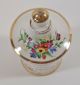 Vintage Antique Ceramic Apothecary Opium Jar Canister W/ Lid - White Floral Bottles & Jars photo 1