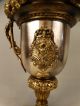 19thc Antique Victorian Winged Putti Bronzed Ram & Queen Lady Bust Mantel Ewer Metalware photo 1