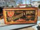 Antique Advertising York Wooden Biscuit Box Wood Old General Store Display Primitives photo 1