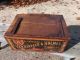 Antique Advertising York Wooden Biscuit Box Wood Old General Store Display Primitives photo 6