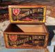 Antique Advertising York Wooden Biscuit Box Wood Old General Store Display Primitives photo 8