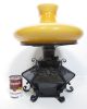 Rare Antique Tin Hexagon Oil Kerosene Lamp W/ Butterscotch Amber Glass Shade Yqz Lamps photo 1