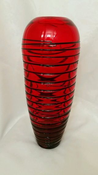 Vintage Circa 1930 ' S Art Deco Tango Glass Vase 14 