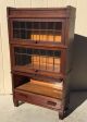Antique Globe Wernike Mahogany Barrister Bookcase W Leaded Glass Panes 1900-1950 photo 9