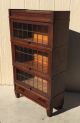Antique Globe Wernike Mahogany Barrister Bookcase W Leaded Glass Panes 1900-1950 photo 4