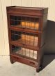 Antique Globe Wernike Mahogany Barrister Bookcase W Leaded Glass Panes 1900-1950 photo 7