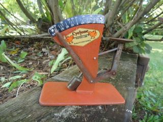 1940 ' S Era Metal Egg Scale Made By Cyclone Line Of Quality Egg Scales Tin photo