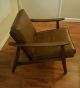 Mid Century Danish Modern Wood Leather Cushion Lounge Chair Mid-Century Modernism photo 1