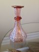 Antique Bohemian Moser Ruby Red & Enamel Decor 8 Panel Art Glass Bud Vase Vases photo 3
