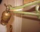 Xlnt Antique Victorian Shabby Orig Green Iron Floral Ship Bridge Arm Floor Lamp Lamps photo 4