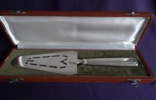 French Art Deco Sterling Silver Handle Boxed Cake/pie Server photo