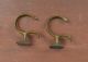 18th Or Early 19th Century Brass Fireplace Jamb Hooks Hearth Ware photo 1