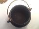 Vintage Antique Cast Iron And Brass Fire Starter Pot Pumice Stone Hearth Ware photo 2