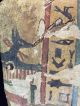 Rare Egyptian Ptolemaic Period Painted Sarcophagus Fragment 332 B.  C.  - 30 B.  C. Egyptian photo 3